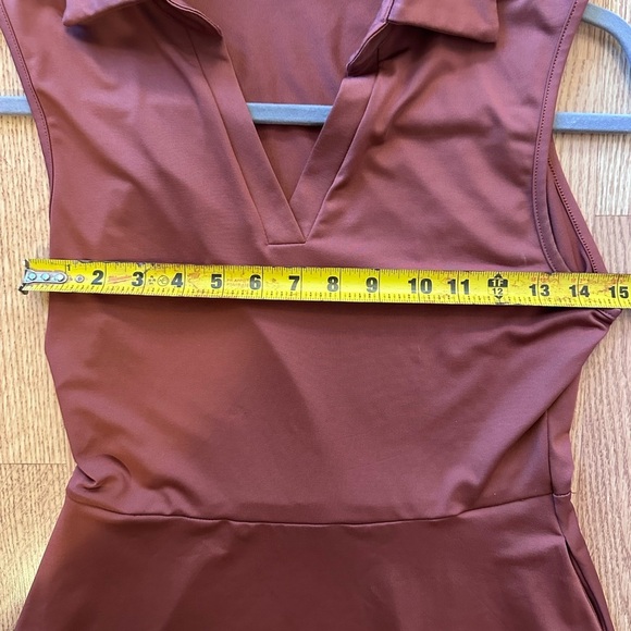 Elegant‎ Brown Sleeveless Dress Athletic Size Small - Picture 5 of 8